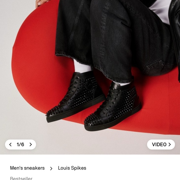 Christian Louboutin Black Studded Sneakers - Picture 10 of 10